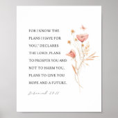 エレミヤ29:11わたしはあなたのために持っている計画を知っている ポスター (正面)