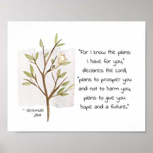 エレミヤ29:11わたしはあなたのために持っている計画を知っている ポスター (正面)