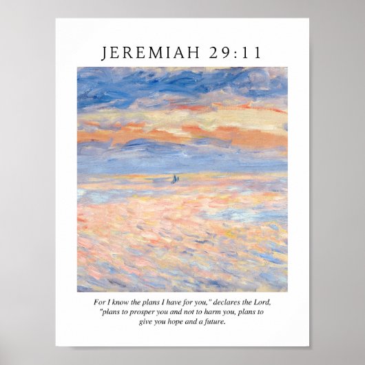エレミヤ29:11わたしはあなたのために持っている計画を知っている ポスター (正面)
