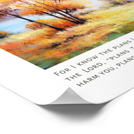 エレミヤ29:11わたしはあなたのために持っている計画を知っている ポスター (角)