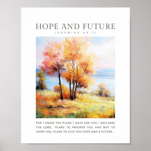 エレミヤ29:11わたしはあなたのために持っている計画を知っている ポスター (正面)