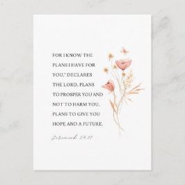 エレミヤ29:11わたしはあなたのために持っている計画を知っている ポストカード