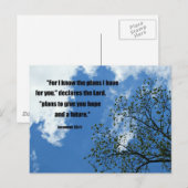 エレミヤ29:11わたしはあなたのために持っている計画を知っている ポストカード (正面/裏面)