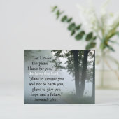 エレミヤ29:11わたしはあなたのために持っている計画を知っている ポストカード (スタンド正面)