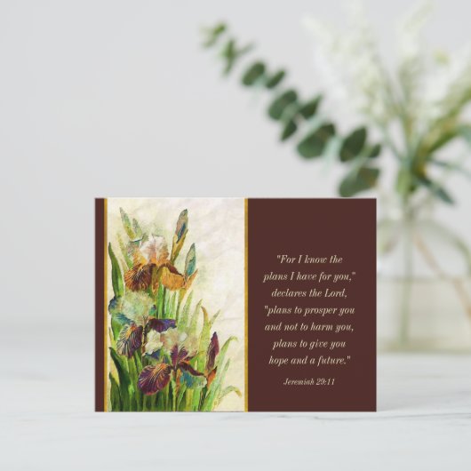 エレミヤ29:11わたしはあなたのために持っている計画を知っている ポストカード (スタンド正面)