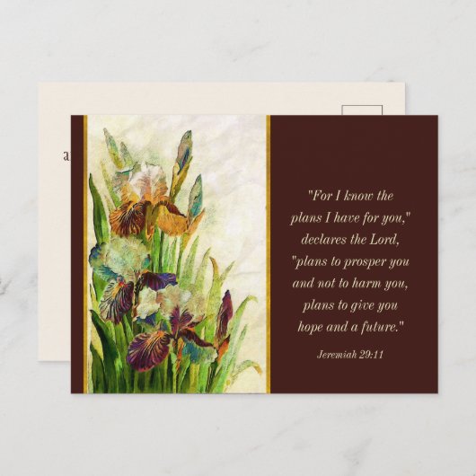 エレミヤ29:11わたしはあなたのために持っている計画を知っている ポストカード (正面/裏面)