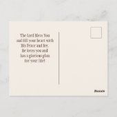 エレミヤ29:11わたしはあなたのために持っている計画を知っている ポストカード (裏面)