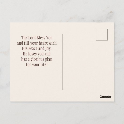 エレミヤ29:11わたしはあなたのために持っている計画を知っている ポストカード (裏面)