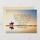 エレミヤ29:11わたしはあなたのために持っている計画を知っている ポストカード (正面/裏面)