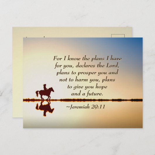 エレミヤ29:11わたしはあなたのために持っている計画を知っている ポストカード (正面/裏面)
