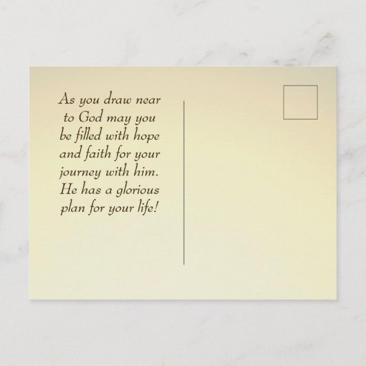 エレミヤ29:11わたしはあなたのために持っている計画を知っている ポストカード (裏面)