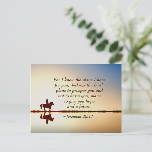 エレミヤ29:11わたしはあなたのために持っている計画を知っている ポストカード (スタンド正面)