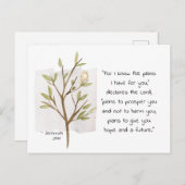 エレミヤ29:11わたしはあなたのために持っている計画を知っている ポストカード (正面/裏面)