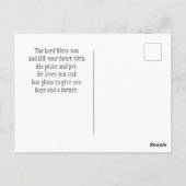 エレミヤ29:11わたしはあなたのために持っている計画を知っている ポストカード (裏面)