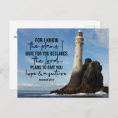 エレミヤ29:11わたしはあなたのために持っている計画を知っている ポストカード (正面/裏面)