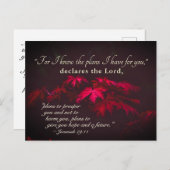 エレミヤ29:11わたしはあなたのために持っている計画を知っている ポストカード (正面/裏面)