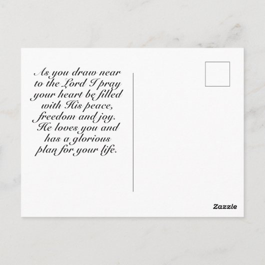 エレミヤ29:11わたしはあなたのために持っている計画を知っている ポストカード (裏面)