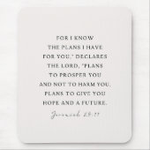 エレミヤ29:11わたしはあなたのために持っている計画を知っている マウスパッド (正面)