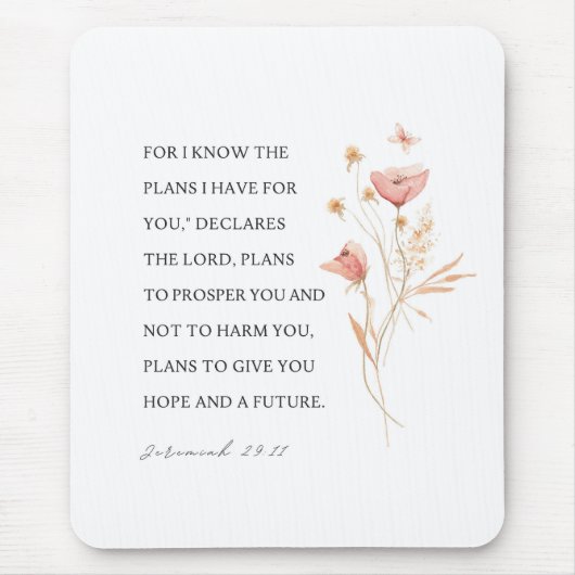 エレミヤ29:11わたしはあなたのために持っている計画を知っている マウスパッド (正面)