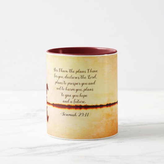 エレミヤ29:11わたしはあなたのために持っている計画を知っている マグカップ (中央)