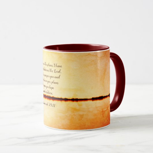 エレミヤ29:11わたしはあなたのために持っている計画を知っている マグカップ (正面右)