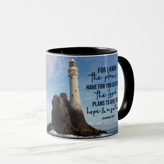 エレミヤ29:11わたしはあなたのために持っている計画を知っている マグカップ (正面右)