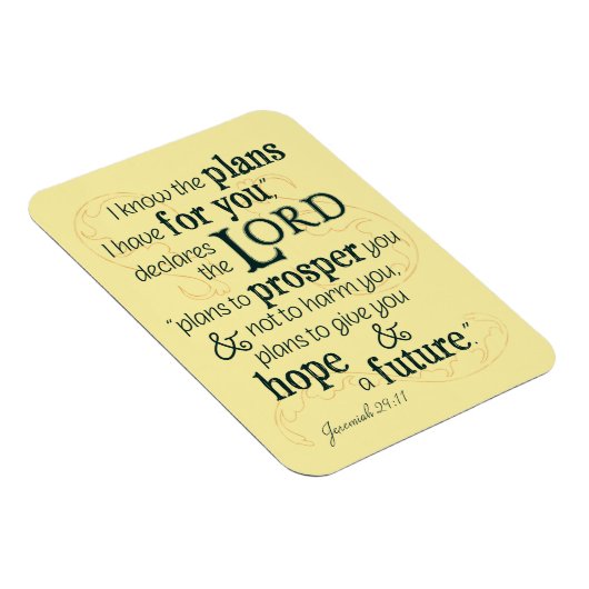 エレミヤ29:11わたしはあなたのために持っている計画を知っている… マグネット (右側)
