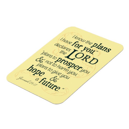 エレミヤ29:11わたしはあなたのために持っている計画を知っている… マグネット (左側)