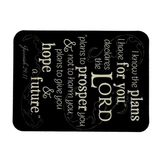 エレミヤ29:11わたしはあなたのために持っている計画を知っている… マグネット (横)