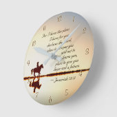 エレミヤ29:11わたしはあなたのために持っている計画を知っている ラウンド壁時計 (傾斜)