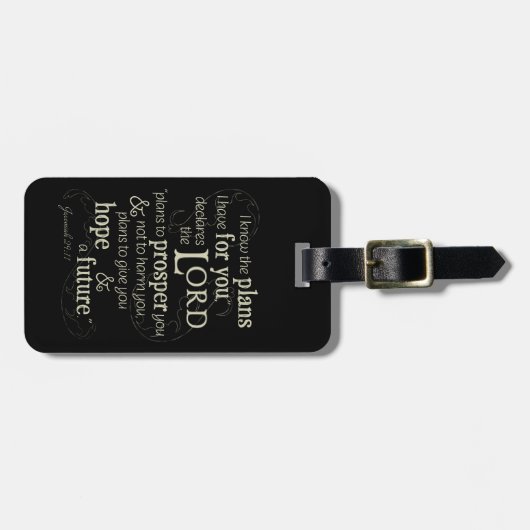 エレミヤ29:11わたしはあなたのために持っている計画を知っている… ラゲッジタグ (正面横)