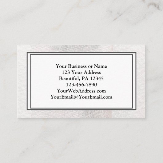 エレミヤ29:11わたしはあなたのために持っている計画を知っている 名刺 (裏面)