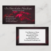 エレミヤ29:11わたしはあなたのために持っている計画を知っている 名刺 (正面/裏面)