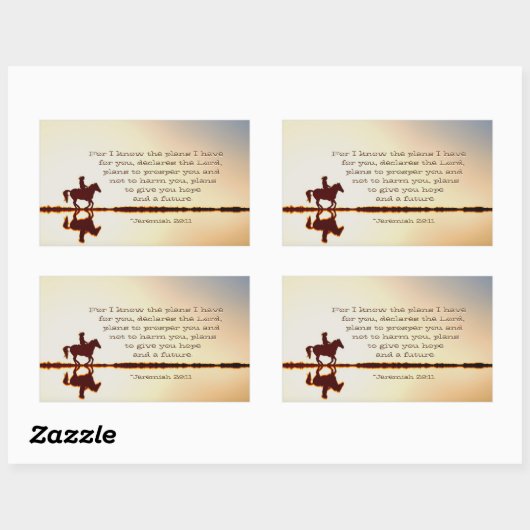 エレミヤ29:11わたしはあなたのために持っている計画を知っている 長方形シール (シート)