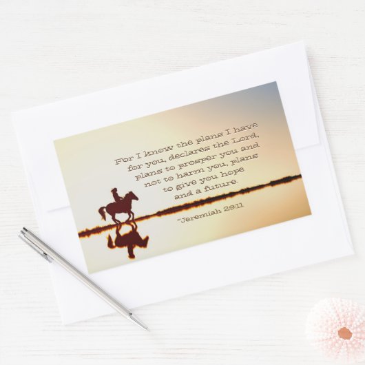 エレミヤ29:11わたしはあなたのために持っている計画を知っている 長方形シール (封筒)