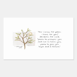 エレミヤ29:11わたしはあなたのために持っている計画を知っている 長方形シール