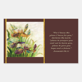 エレミヤ29:11わたしはあなたのために持っている計画を知っている 長方形シール