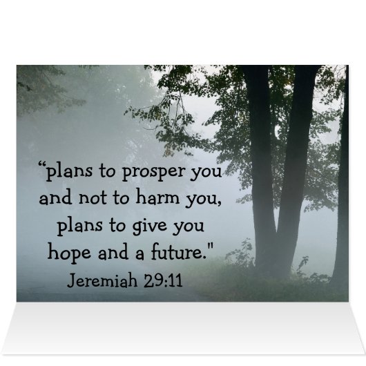 エレミヤ29:11わたしはカードを持っている計画を知っている (内部横(上))