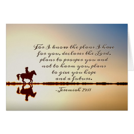 エレミヤ29:11わたしはカードを持っている計画を知っている (正面横)