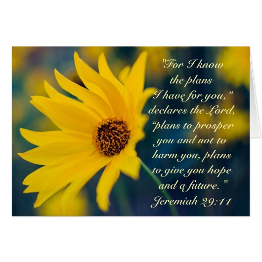 エレミヤ29:11わたしは私があなたのために持っている計画を知っているカード (正面横)
