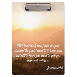 エレミヤ29:11わたしは計画の日の出を知っている クリップボード