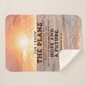 エレミヤ29:11わたしは計画の日の出を知っている シェルパブランケット (正面(横))