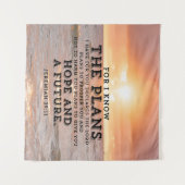 エレミヤ29:11わたしは計画の日の出を知っている タペストリー (正面(横))