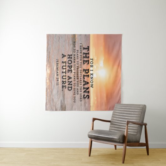 エレミヤ29:11わたしは計画の日の出を知っている タペストリー (インサイチュ(横))