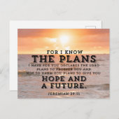 エレミヤ29:11わたしは計画の日の出を知っている ポストカード (正面/裏面)