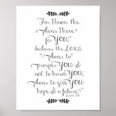 エレミヤ29:11わたしは計画の聖句を知っている ポスター (正面)