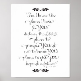 エレミヤ29:11わたしは計画の聖句を知っている ポスター