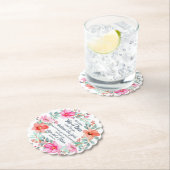 エレミヤ29:11わたしは計画を知っているピンクのフローラ ペーパーコースター (インサイチュ)