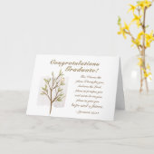 エレミヤ29:11わたしは計画を知っている卒業 カード (黄色い花)