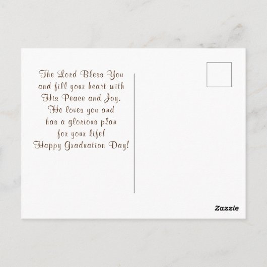 エレミヤ29:11わたしは計画を知っている卒業 ポストカード (裏面)